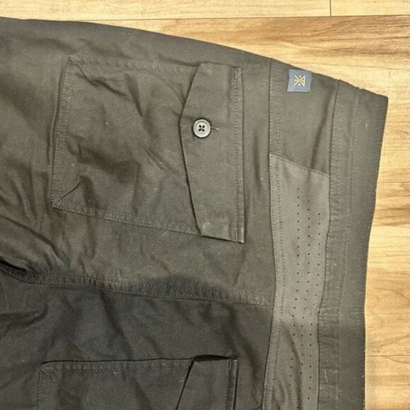 ROARK Mens Pants Size 28 Black Pant Slim Straight Leg Travel Drawstring - Picture 8 of 9